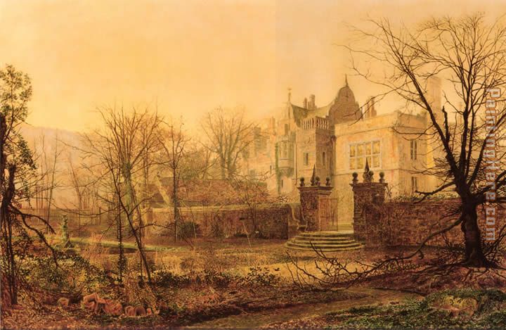 Knostrop Hall Early Morning painting - John Atkinson Grimshaw Knostrop Hall Early Morning art painting